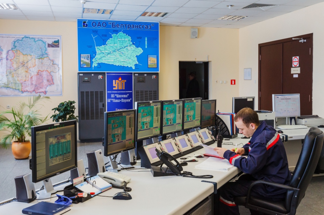 Dispatch room of Minskaya compressor station, Yamal – Europe gas pipeline