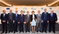 Maarten Wetselaar, Klaus Schaefer, Mario Mehren, Alexey Miller, Gerhard Schroeder, Chairman of Shareholders Committee of Nord Stream 2 AG, Isabelle Kocher, Gerard Mestrallet, Chairman of Board of Directors of ENGIE Group, Rainer Seele, and Matthias Warnig