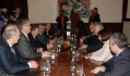 Working meeting between Alexey Miller (center left) and Tomislav Nikolic, President of Republic of Serbia (center right)